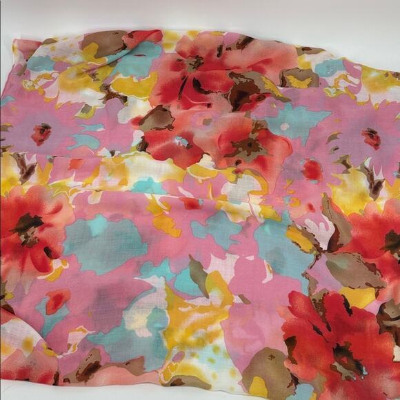 Joy Susan Womens Oversized Floral Poly Scarf Shawl Wrap 36 x 72 - Picture 11 of 11
